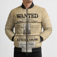 WANTED for Freedom Bomber Puffer Jacket Harriet Moses Tubman - Wonder Print Shop