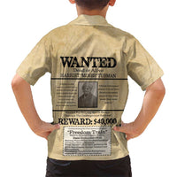 WANTED for Freedom Kid Hawaiian Shirt Harriet Moses Tubman - Wonder Print Shop