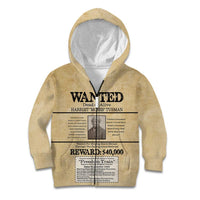 WANTED for Freedom Kid Hoodie Harriet Moses Tubman - Wonder Print Shop