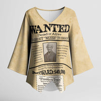 WANTED for Freedom Kimono Sleeve Blouse Harriet Moses Tubman - Wonder Print Shop