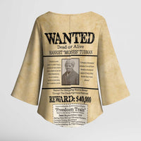 WANTED for Freedom Kimono Sleeve Blouse Harriet Moses Tubman - Wonder Print Shop