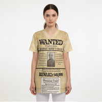 WANTED for Freedom Scrub Top Harriet Moses Tubman - Wonder Print Shop