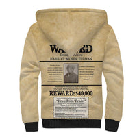 WANTED for Freedom Sherpa Hoodie Harriet Moses Tubman - Wonder Print Shop