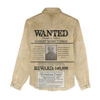 WANTED for Freedom Women Casual Shirt Harriet Moses Tubman - Wonder Print Shop