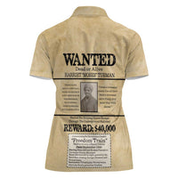 WANTED for Freedom Women Polo Shirt Harriet Moses Tubman - Wonder Print Shop