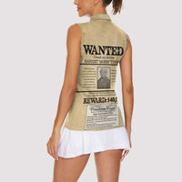 WANTED for Freedom Women Sleeveless Polo Shirt Harriet Moses Tubman - Wonder Print Shop