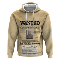 WANTED for Freedom Zip Hoodie Harriet Moses Tubman - Wonder Print Shop