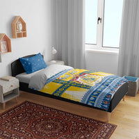 Sweden Christmas Bedding Set Coat Of Arms - Scandinavian Pattern - Wonder Print Shop