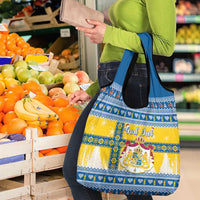 Sweden Christmas Grocery Bag Coat Of Arms - Scandinavian Pattern
