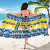 Sweden Christmas Sarong Coat Of Arms - Scandinavian Pattern - Wonder Print Shop