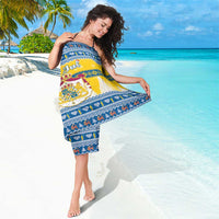 Sweden Christmas Sarong Coat Of Arms - Scandinavian Pattern - Wonder Print Shop