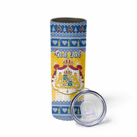 Sweden Christmas Skinny Tumbler Coat Of Arms - Scandinavian Pattern - Wonder Print Shop