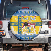Sweden Christmas Spare Tire Cover Coat Of Arms - Scandinavian Pattern - Wonder Print Shop