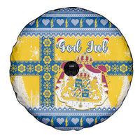 Sweden Christmas Spare Tire Cover Coat Of Arms - Scandinavian Pattern - Wonder Print Shop