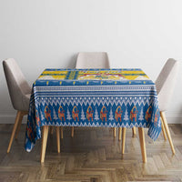 Sweden Christmas Tablecloth Coat Of Arms - Scandinavian Pattern - Wonder Print Shop