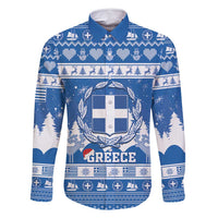 Greece Christmas Family Matching Summer Maxi Dress and Hawaiian Shirt Coat Of Arms Kala Cristouyenna - Wonder Print Shop