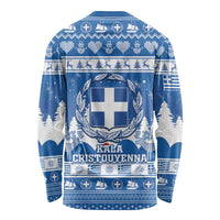 Greece Christmas Long Sleeve Shirt Coat Of Arms Kala Cristouyenna - Wonder Print Shop