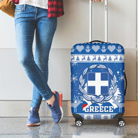 Greece Christmas Luggage Cover Coat Of Arms Kala Cristouyenna - Wonder Print Shop
