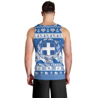 Greece Christmas Men Tank Top Coat Of Arms Kala Cristouyenna - Wonder Print Shop