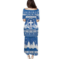 Greece Christmas Puletasi Coat Of Arms Kala Cristouyenna - Wonder Print Shop