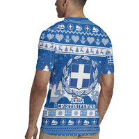 Greece Christmas Rugby Jersey Coat Of Arms Kala Cristouyenna - Wonder Print Shop