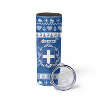 Greece Christmas Skinny Tumbler Coat Of Arms Kala Cristouyenna - Wonder Print Shop