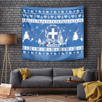 Greece Christmas Tapestry Coat Of Arms Kala Cristouyenna - Wonder Print Shop