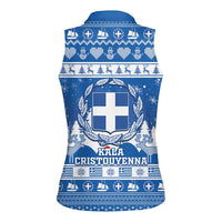 Greece Christmas Women Sleeveless Polo Shirt Coat Of Arms Kala Cristouyenna - Wonder Print Shop