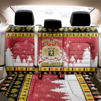 Belgium Christmas Back Car Seat Cover Coat Of Arms Vrolijk Kerstfeest - Wonder Print Shop