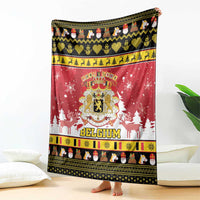 Belgium Christmas Blanket Coat Of Arms Vrolijk Kerstfeest