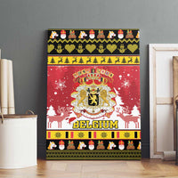 Belgium Christmas Canvas Wall Art Coat Of Arms Vrolijk Kerstfeest - Wonder Print Shop