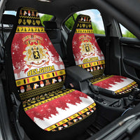 Belgium Christmas Car Seat Cover Coat Of Arms Vrolijk Kerstfeest - Wonder Print Shop