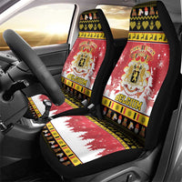 Belgium Christmas Car Seat Cover Coat Of Arms Vrolijk Kerstfeest - Wonder Print Shop
