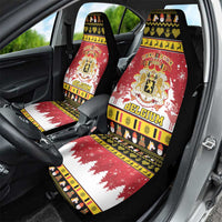 Belgium Christmas Car Seat Cover Coat Of Arms Vrolijk Kerstfeest - Wonder Print Shop