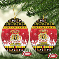 Belgium Christmas Ceramic Ornament Coat Of Arms Vrolijk Kerstfeest - Wonder Print Shop