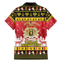 Belgium Christmas Family Matching Tank Maxi Dress and Hawaiian Shirt Coat Of Arms Vrolijk Kerstfeest - Wonder Print Shop