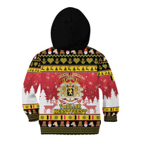 Belgium Christmas Kid Hoodie Coat Of Arms Vrolijk Kerstfeest - Wonder Print Shop