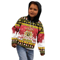 Belgium Christmas Kid Hoodie Coat Of Arms Vrolijk Kerstfeest - Wonder Print Shop