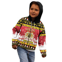 Belgium Christmas Kid Hoodie Coat Of Arms Vrolijk Kerstfeest - Wonder Print Shop