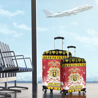 Belgium Christmas Luggage Cover Coat Of Arms Vrolijk Kerstfeest - Wonder Print Shop