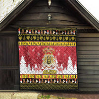 Belgium Christmas Quilt Coat Of Arms Vrolijk Kerstfeest - Wonder Print Shop