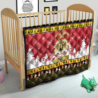 Belgium Christmas Quilt Coat Of Arms Vrolijk Kerstfeest - Wonder Print Shop
