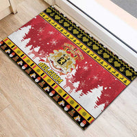 Belgium Christmas Rubber Doormat Coat Of Arms Vrolijk Kerstfeest - Wonder Print Shop