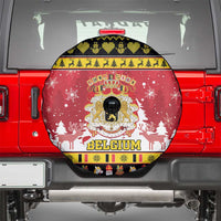 Belgium Christmas Spare Tire Cover Coat Of Arms Vrolijk Kerstfeest - Wonder Print Shop