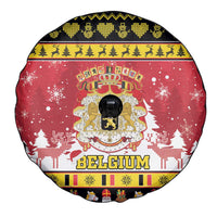 Belgium Christmas Spare Tire Cover Coat Of Arms Vrolijk Kerstfeest - Wonder Print Shop