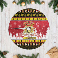 Belgium Christmas Tree Skirt Coat Of Arms Vrolijk Kerstfeest - Wonder Print Shop