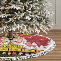 Belgium Christmas Tree Skirt Coat Of Arms Vrolijk Kerstfeest - Wonder Print Shop
