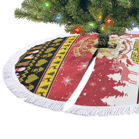 Belgium Christmas Tree Skirt Coat Of Arms Vrolijk Kerstfeest - Wonder Print Shop