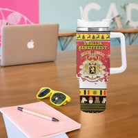 Belgium Christmas Tumbler With Handle Coat Of Arms Vrolijk Kerstfeest - Wonder Print Shop
