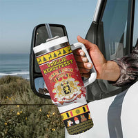 Belgium Christmas Tumbler With Handle Coat Of Arms Vrolijk Kerstfeest - Wonder Print Shop